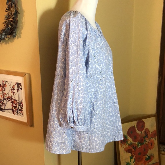 LILLY PULITZER size XLarge Gold LOGO buttons Long Tunic Floral Preppy $228 NEW - Picture 5 of 16